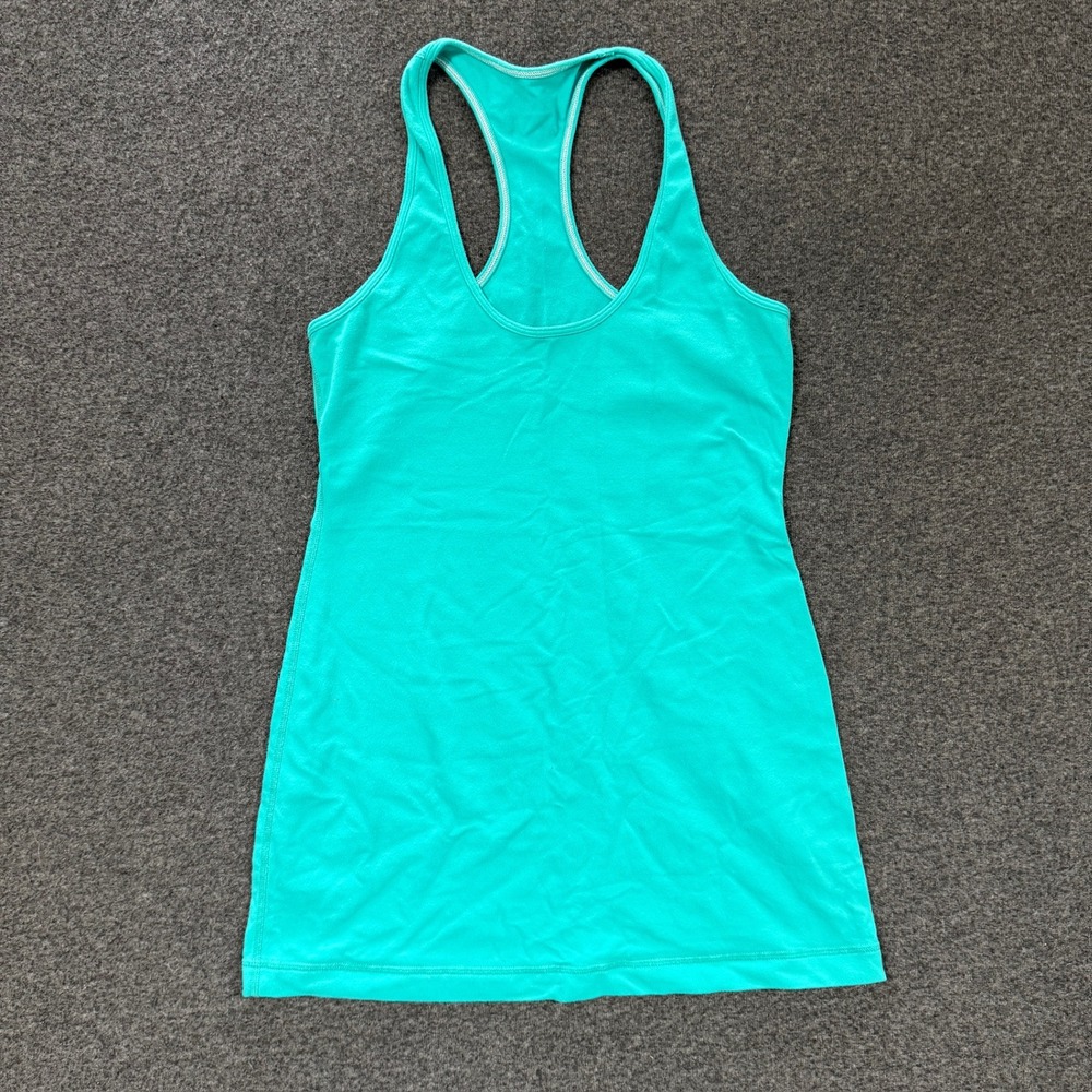 Modern Lululemon Racerback Tank Top Womens 4 Turquoise Good Athletic Yoga